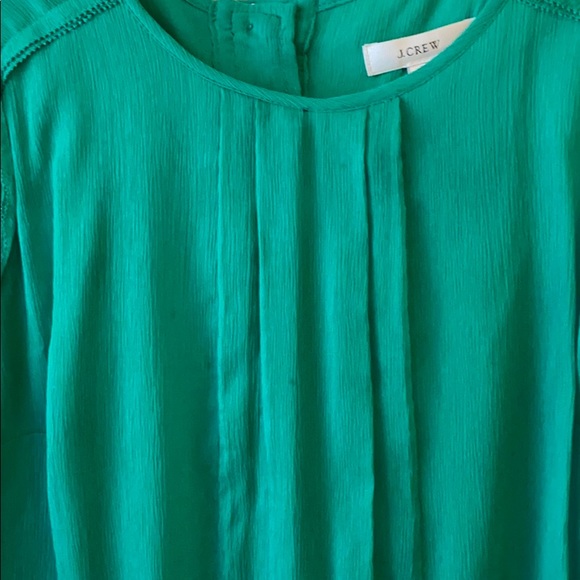 kelly green silk shirt